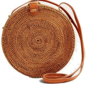 Circle Straw Crossbody Bag  - Urban Outfitters